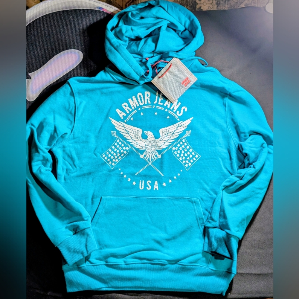 Armor Jeans‎ Men's Blue Hoodie Sweater
